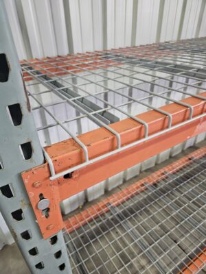 36"x104" (12'-0" Tall) Heavy Duty U-Punch Interlake Pallet Rack with Wire Decks - Used - Image 4