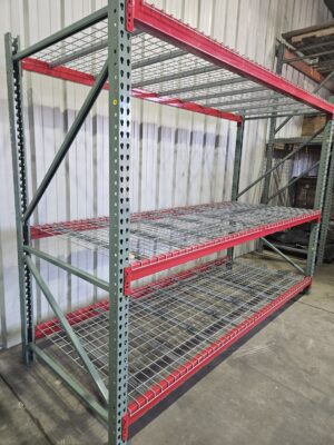 Alternative view of 48" deep x 10' long Medium Duty Teardrop Rack with Used Wire Decks - New & Used