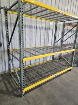 48" deep x 8' long Medium Duty Teardrop Rack with Used 1" x 4" In-Lay Wire Decks - New & Used - Image 3