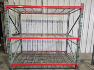 48" deep x 8' long Medium Duty Teardrop Rack with Used 1" x 4" In Lay Wire Decks - New & Used - Image 3