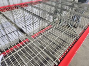 48" deep x 8' long Medium Duty Teardrop Rack with Used 1" x 4" In Lay Wire Decks - New & Used - Image 5