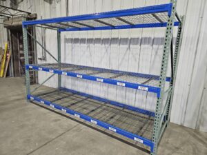 Alternative view of 48" deep x 12' long Medium Duty Teardrop Rack with Used Outside Waterfall Wire Decks - New & Used