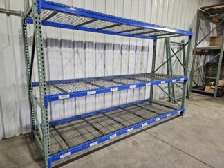 48" deep x 12' long Medium Duty Teardrop Rack with Used Outside Waterfall Wire Decks - New & Used
