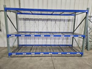 48" deep x 12' long Medium Duty Teardrop Rack with Used Outside Waterfall Wire Decks - New & Used - Image 4