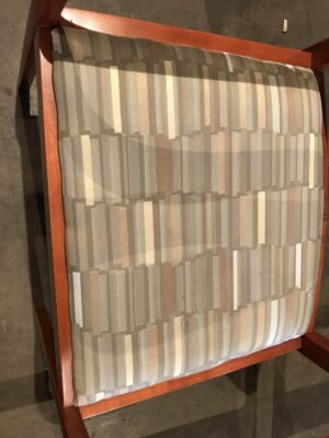 Gunlocke Cherry Framed Guest Chair w/Patterned Seat - Used - Image 3
