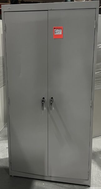 HON 3'x18"x6'H 2-Door Gray Storage Cabinet - Used