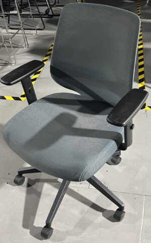 Compel Grey Fabric/Grey Mesh Arm Chair - Used