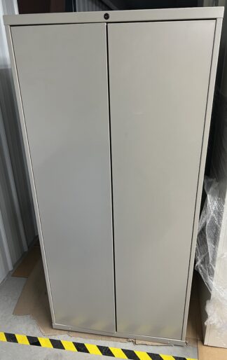 Knoll 30"x18"x63.5"H Off-White 2-Door Storage Cabinet - Used
