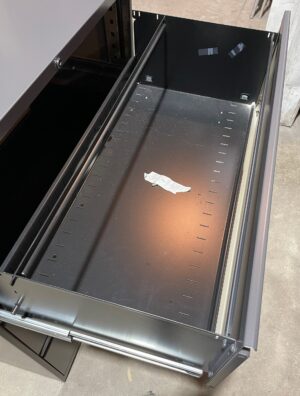 Alternative view of Repainted Charcoal 36"W 3-Drawer Lateral File - Used
