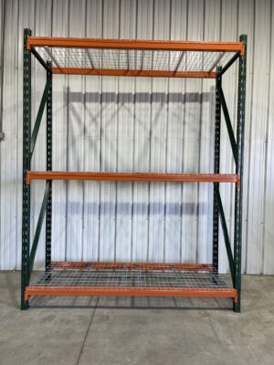 Alternative view of Slotted Ridg U Rak with Heavy Duty 9' Beams and Wire Decks - Used