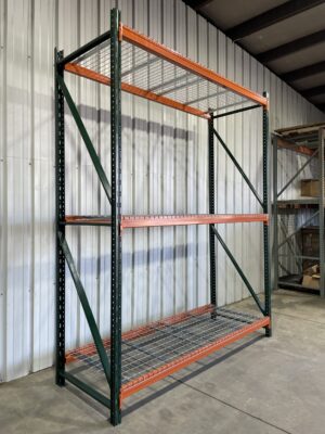 Slotted Ridg U Rak with Heavy Duty 9' Beams and Wire Decks - Used