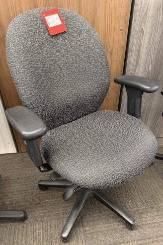 HON Gray Patterned Fabric Task Chair - Used