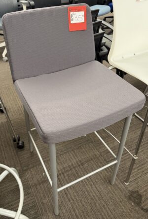 HON Flock Gray Fabric Bar Stool - Used
