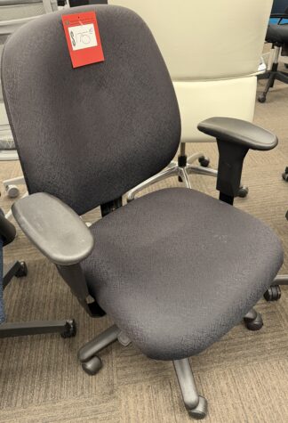 Harmony Black Patterned Fabric Office Chair – Used