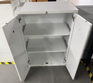 Alternative view of HON White 2-Door Storage Cabinet - Used