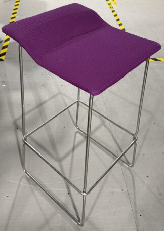 Steelcase Coalesse "Last Minute" Purple Fabric Bar Height Stool - Used