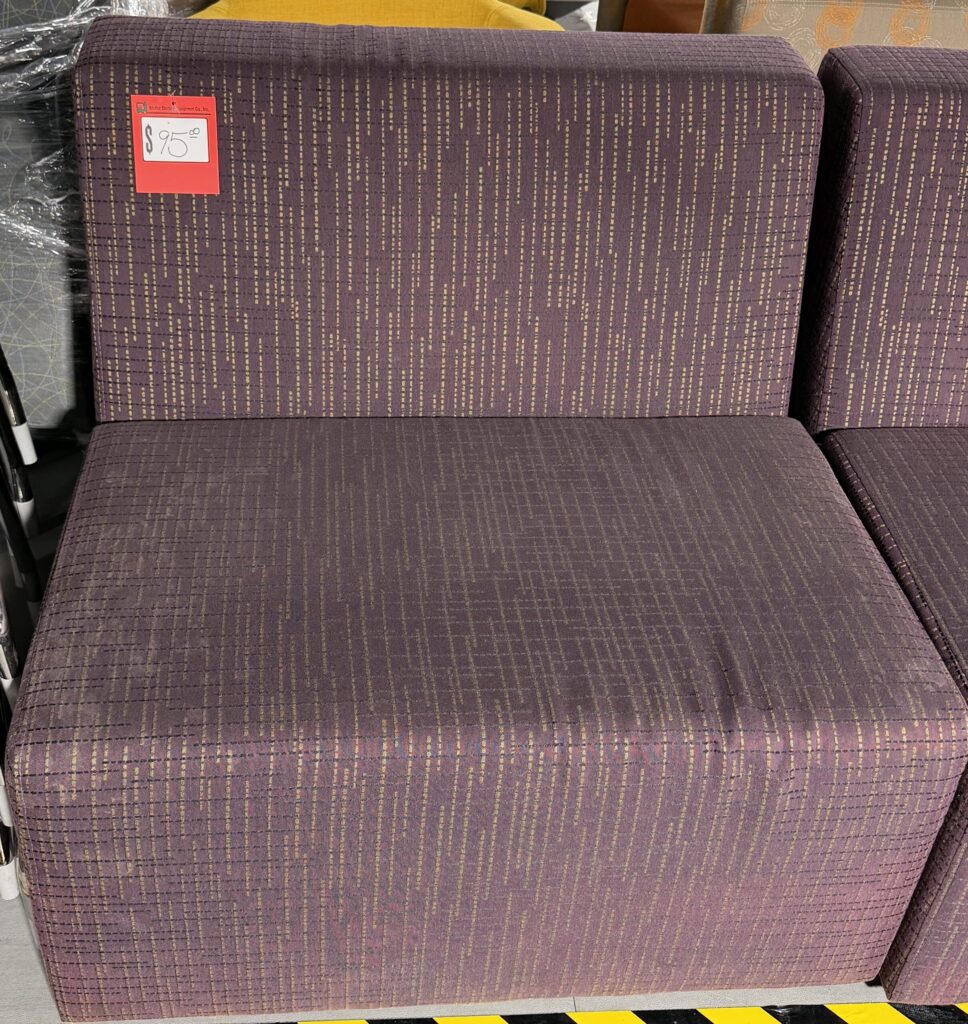 Purple & Gold Patterned Lounge Bench - Used