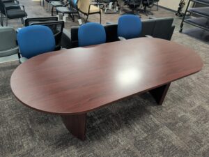 8' Mahogany Racetrack Conference Table - Used