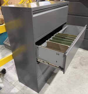 Alternative view of HON Charcoal 42"W 4-Drawer Lateral File - Used
