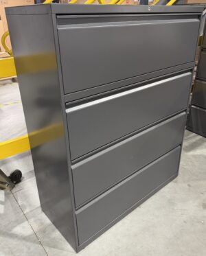 HON Charcoal 42"W 4-Drawer Lateral File - Used