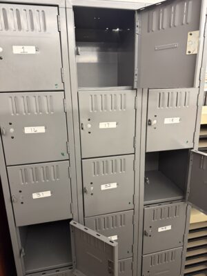 Alternative view of 18-Door 6-Tiered Metal Box Locker Unit - Used