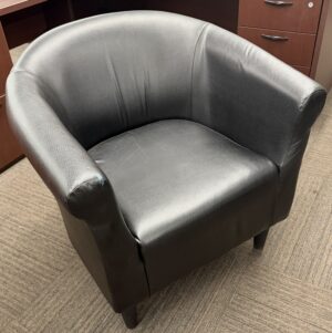 Black Vinyl Club Chairs - Used