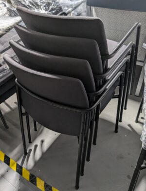 Alternative view of Steelcase Turnstone Charcoal Fabric Stacking Guest Chairs w/ Arms - Used