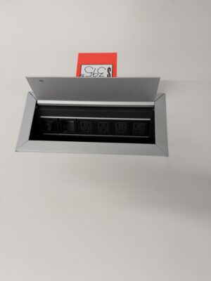 Modern White Rectangular Conference Table with Integrated Power Grommet - Used - Image 2