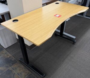 60"x30" Tapered Bamboo Height Adjustable Table - Used