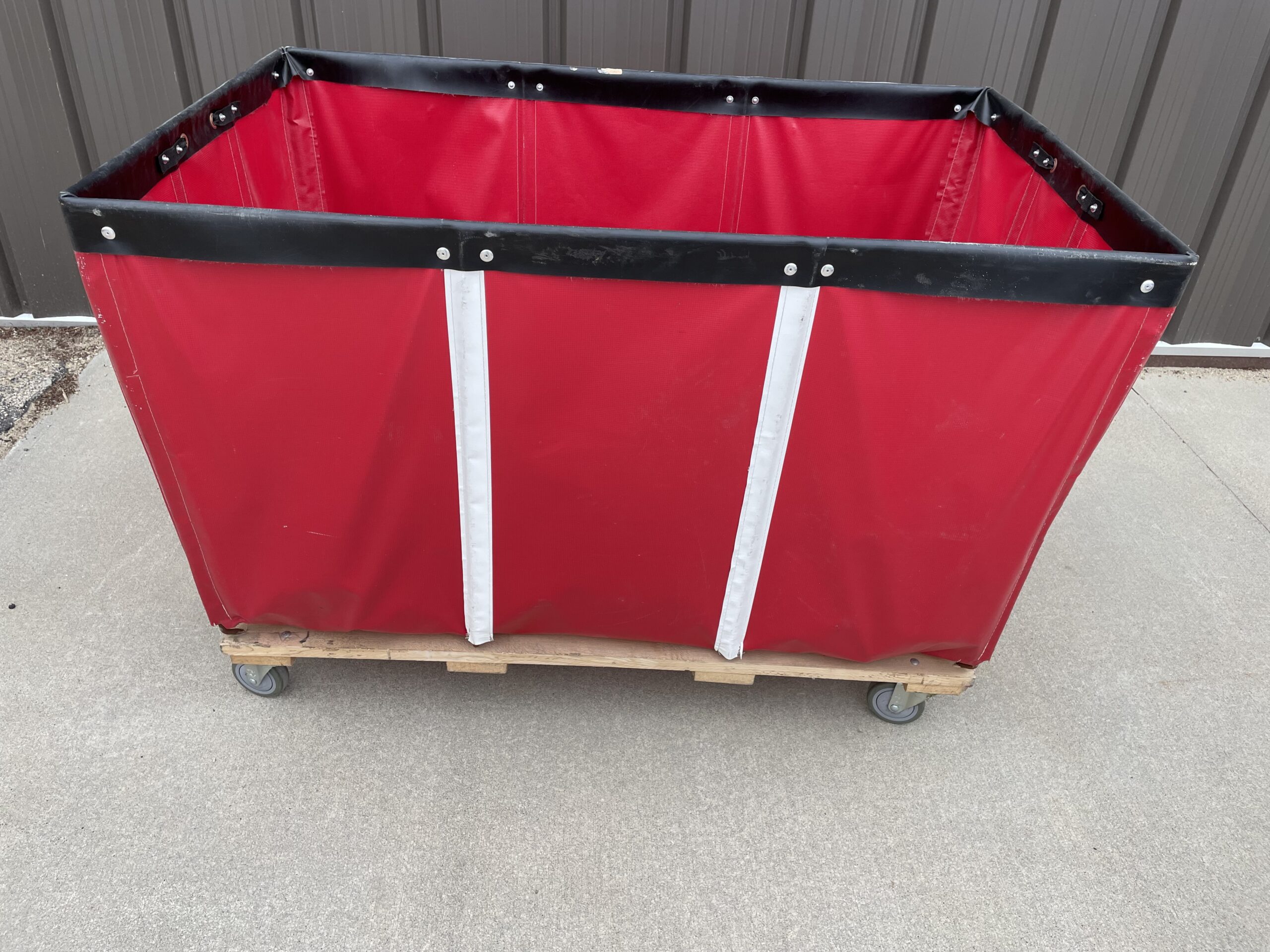 Red Canvas Cart 34”x54”x37” tall - Used