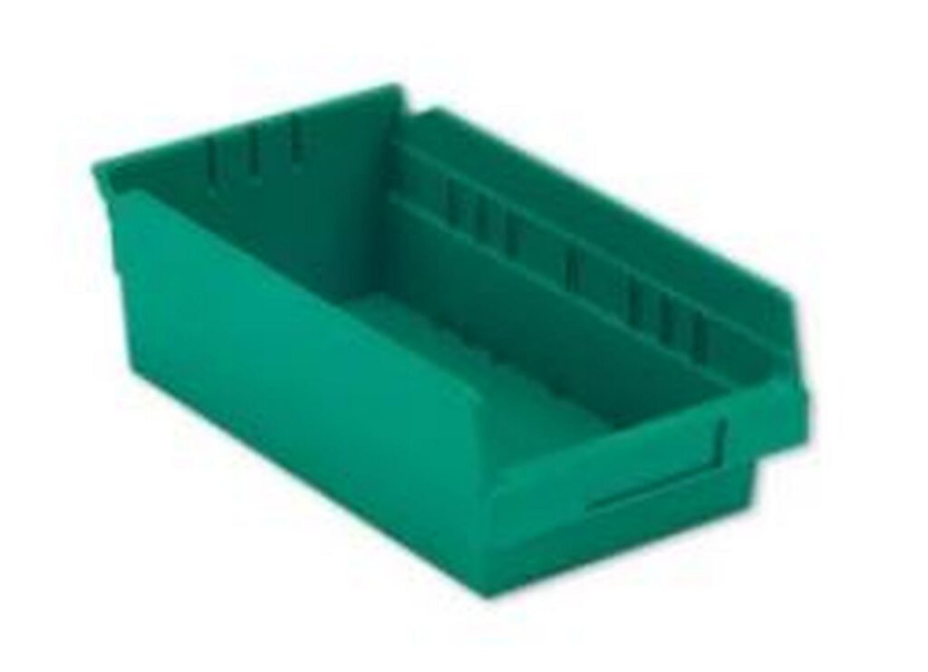 SB126-4 Shelf Bins 11-5/8”d x 6-5/8”w x 4”h Green (Cartons of 12) - New Surplus (Copy)