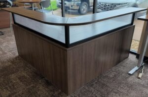 Alternative view of Performance Furnishings Modern Walnut Laminate Reception Desk - Used
