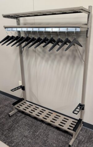 50"W x 68"H Coat Rack w/ Boot Tray, Hat/Glove Rack, & Umbrella Storage - Used