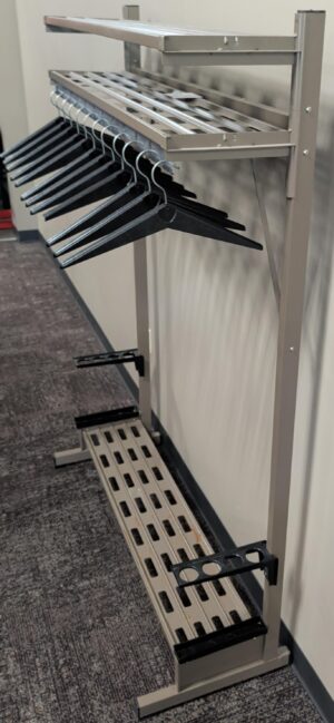 50"W x 68"H Coat Rack w/ Boot Tray, Hat/Glove Rack, & Umbrella Storage - Used - Image 2